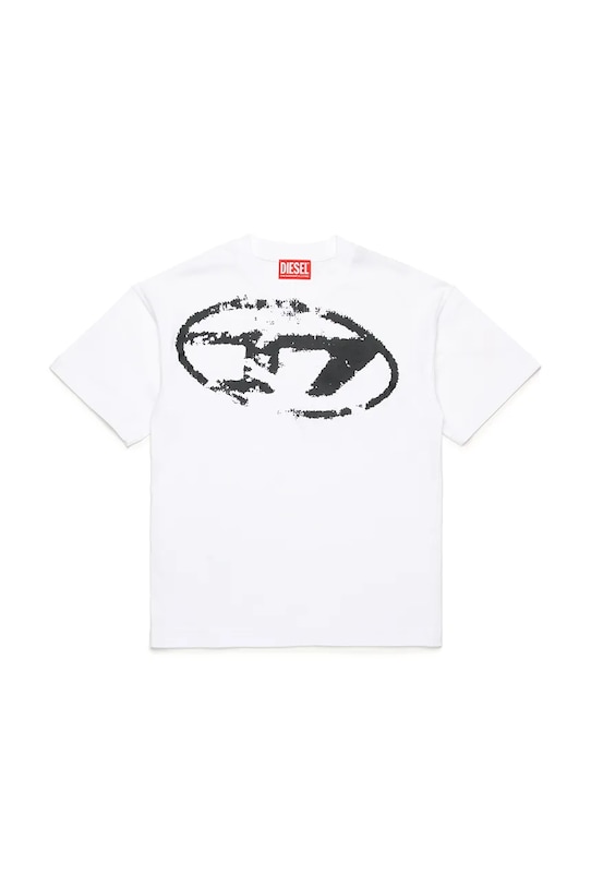

Детская хлопковая футболка TBOXTN14 OVER T-SHIRT Diesel, белый