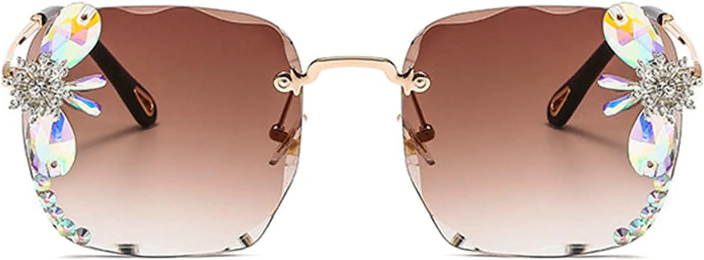 

Солнцезащитные очки Willochra с бриллиантами и стразами, женские и мужские, хрустальные, с прозрачными линзами, квадратной формы, винтажные, 2pack-gaery&brown