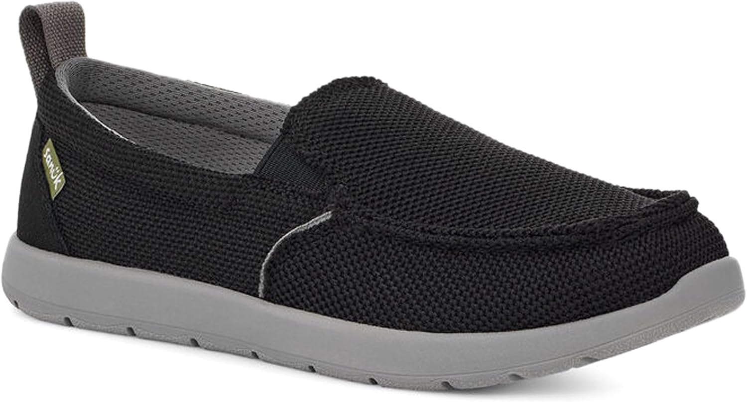 Детские лоферы Sanuk Lil Sidewalk Surfer Lite Mesh, черный — фото 2