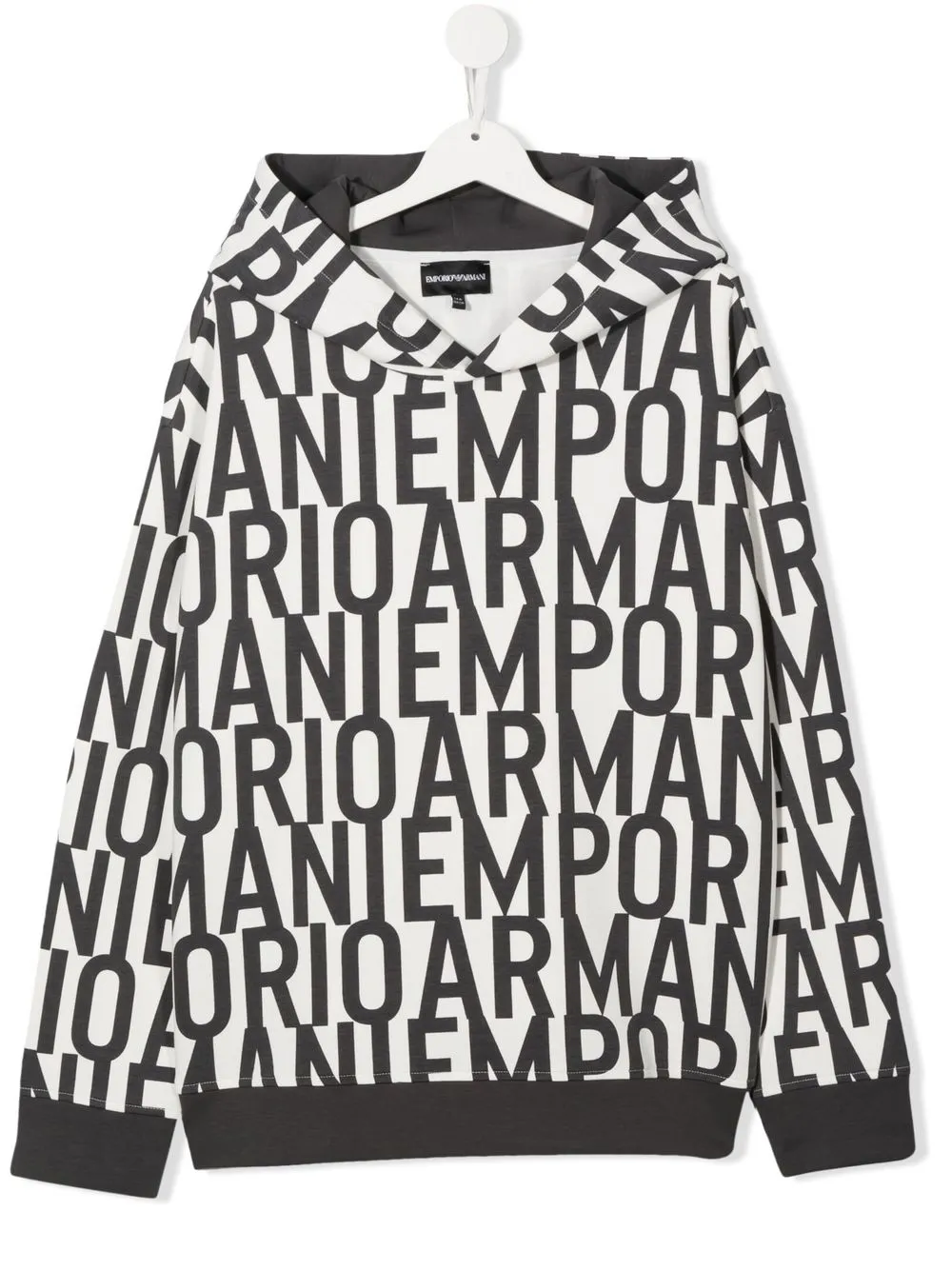 

Худи с логотипом Emporio Armani Kids, белый