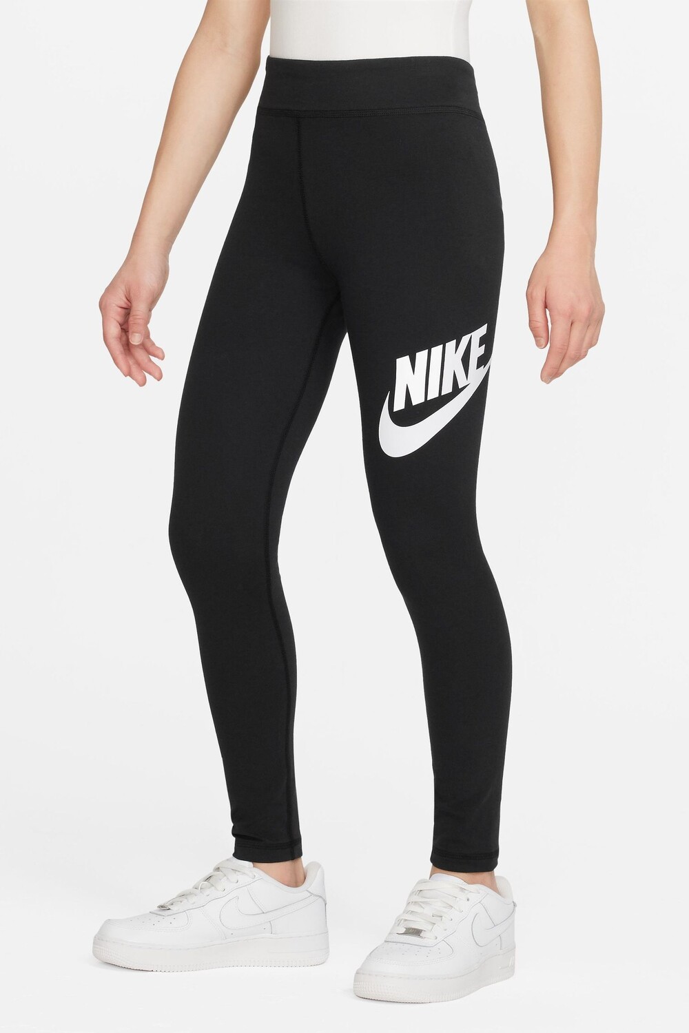 

Леггинсы средней посадки Essentials с логотипом Nike, черный