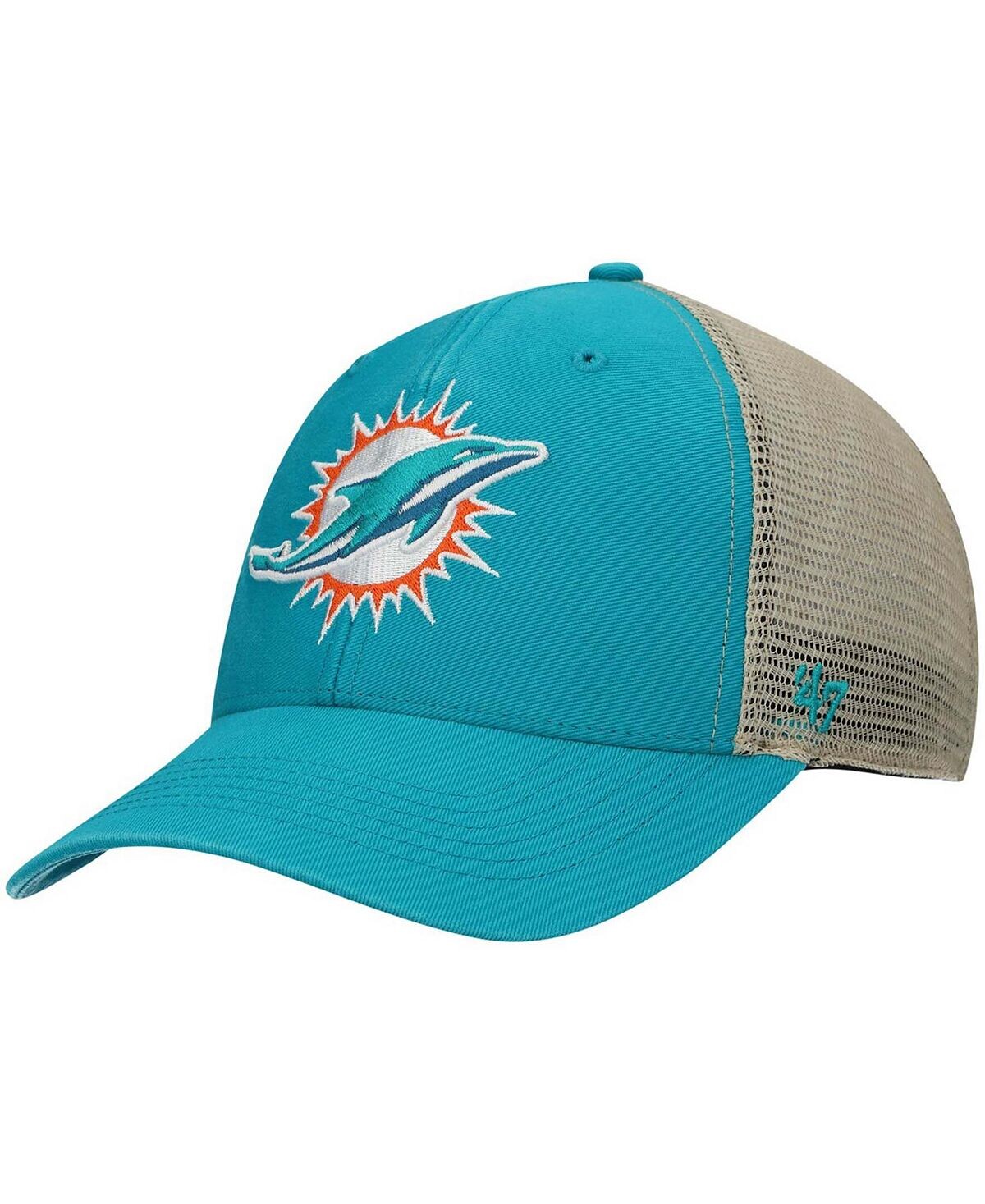 

Мужская кепка Snapback Aqua Miami Dolphins Flagship MVP '47 Brand
