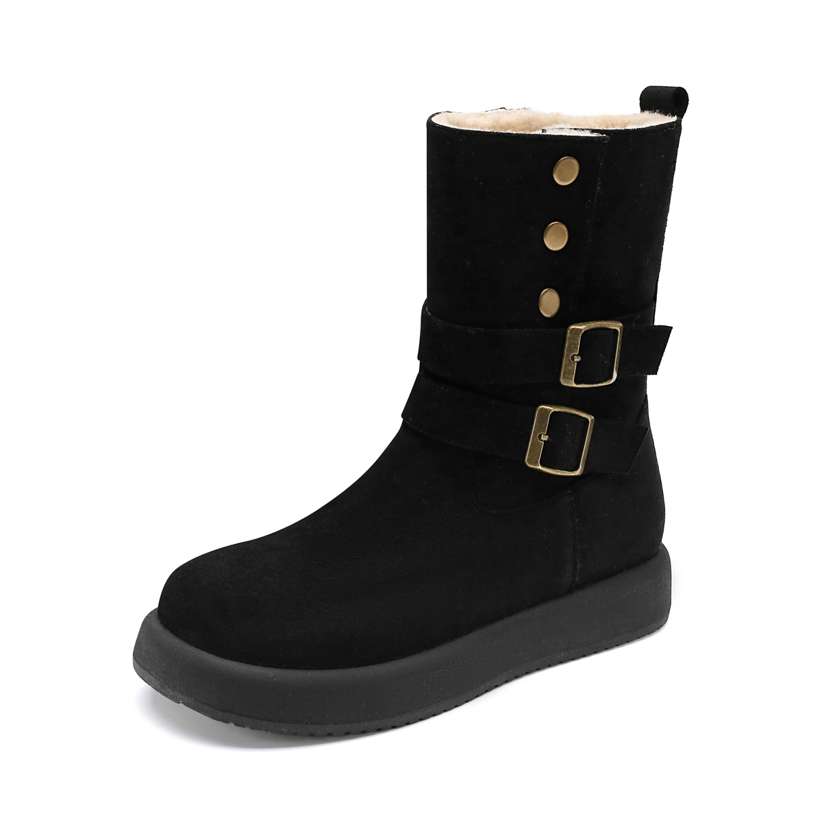 SAFIYA Женские короткие зимние сапоги черные, цвет Black