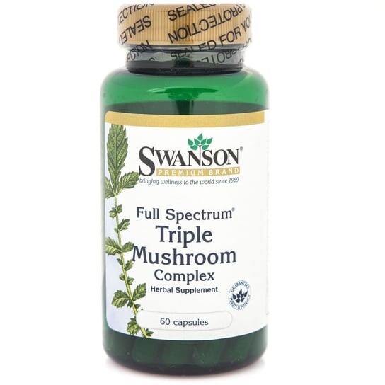 

БАД Swanson, Triple Mushroom Complex, 60 капсул