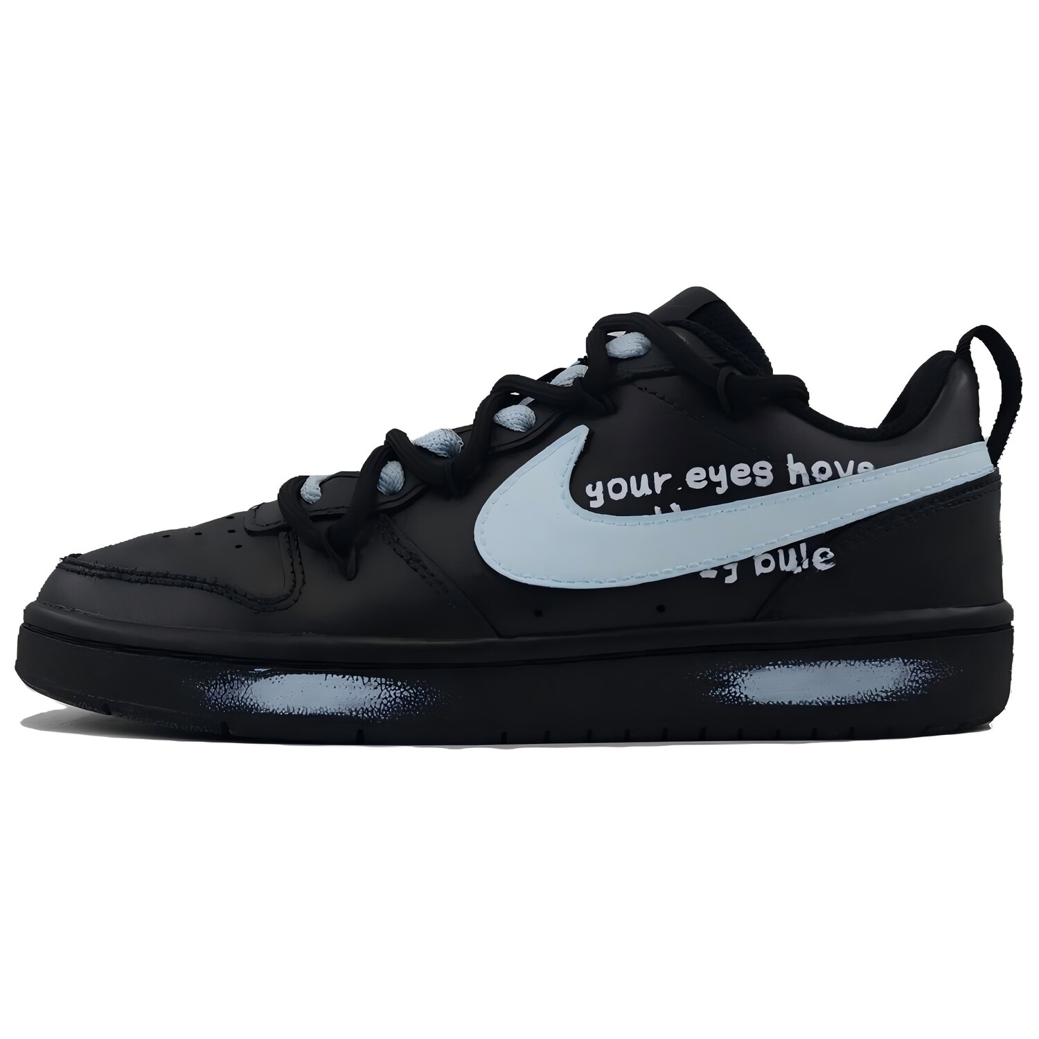 

Обувь для скейтбординга Court Borough для детей, начальная школа Nike, черный/синий