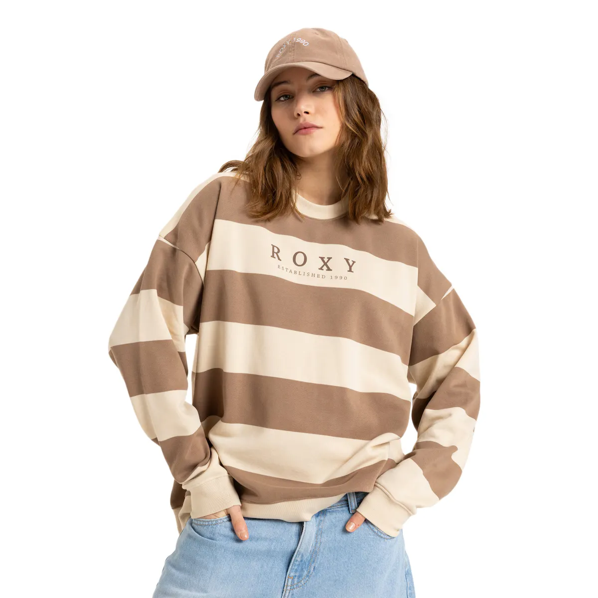 

Женская толстовка Strictly Stripes Roxy, бежевый