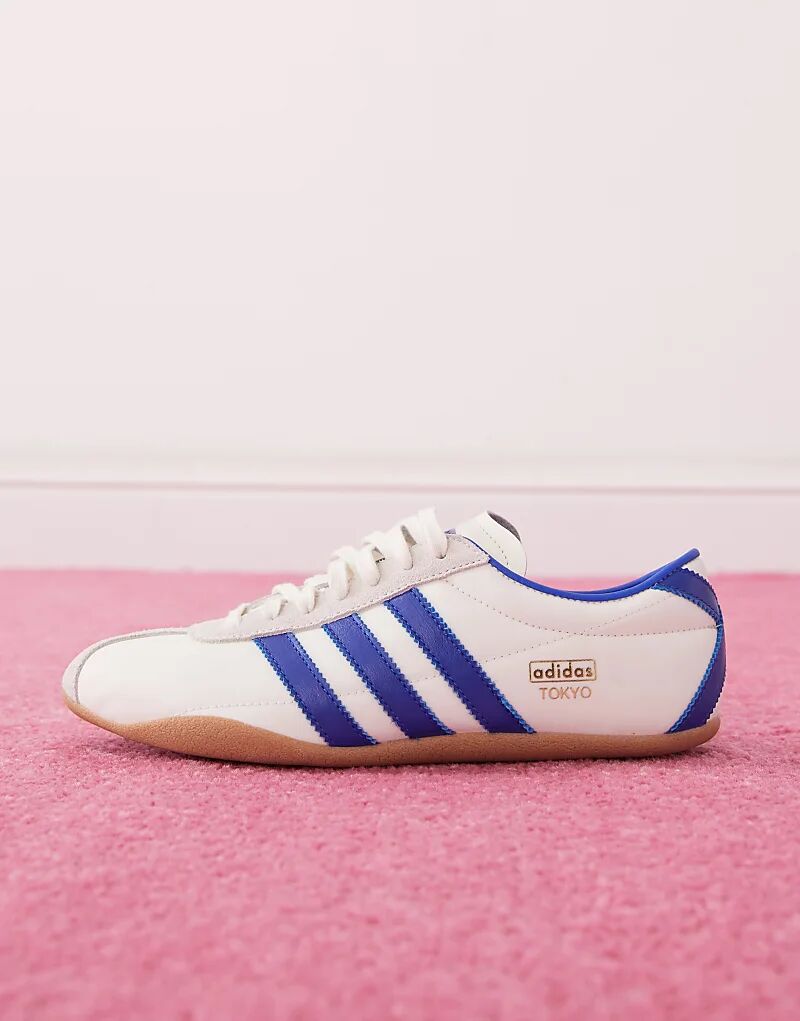 Кроссовки adidas Originals Tokyo белого и синего цветов — фото 2