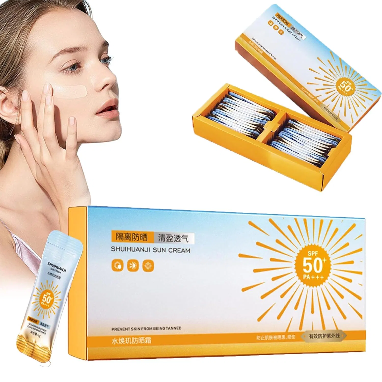 Солнцезащитный крем-спрей антивозрастной SPF 50+ (30 шт.) ‎Orgrul, 30Pc