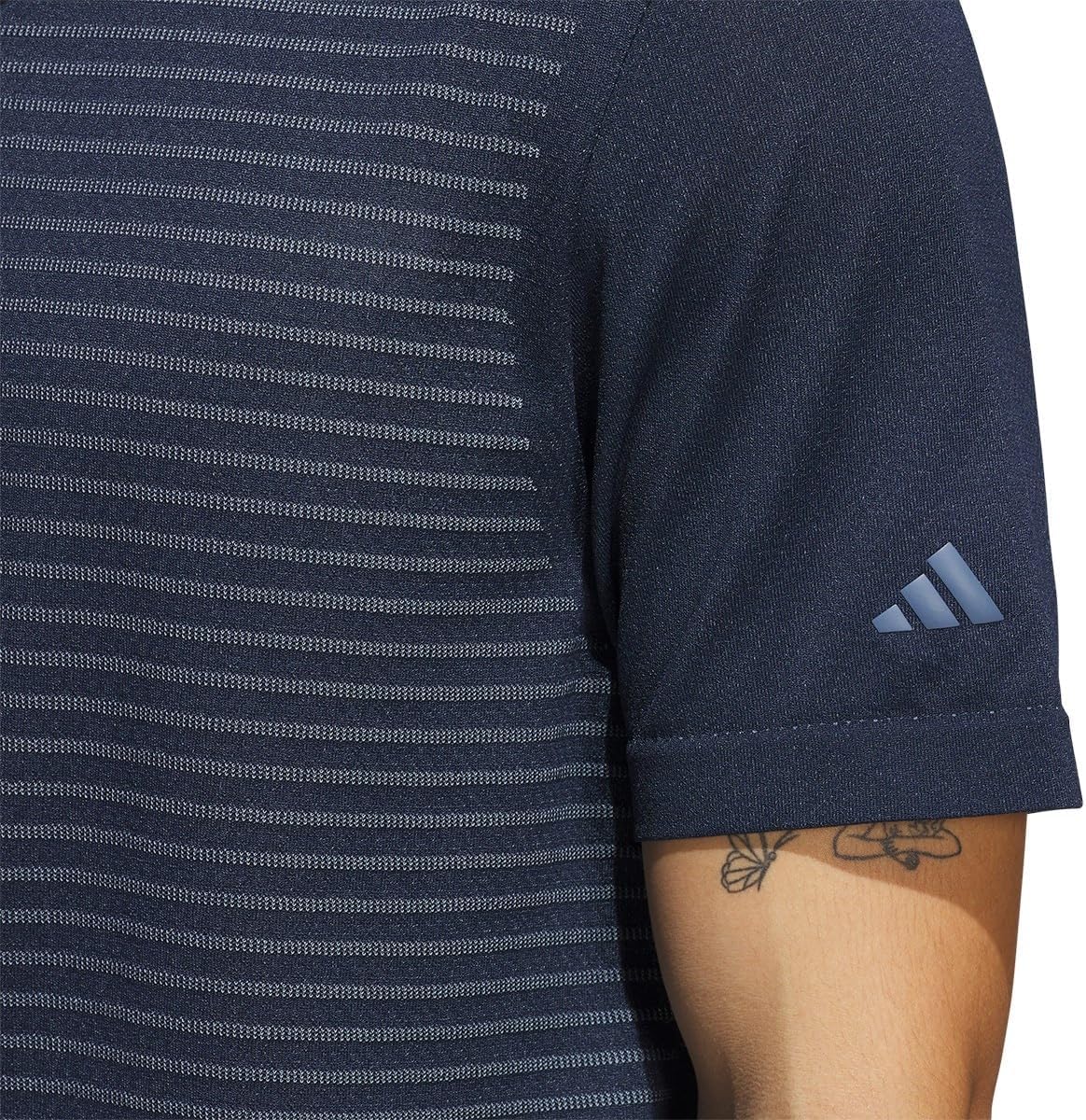 Мужская поло-рубашка Adidas Golf Adizero Side Seamless с коротким рукавом, темно-синяя, размер S — фото 3