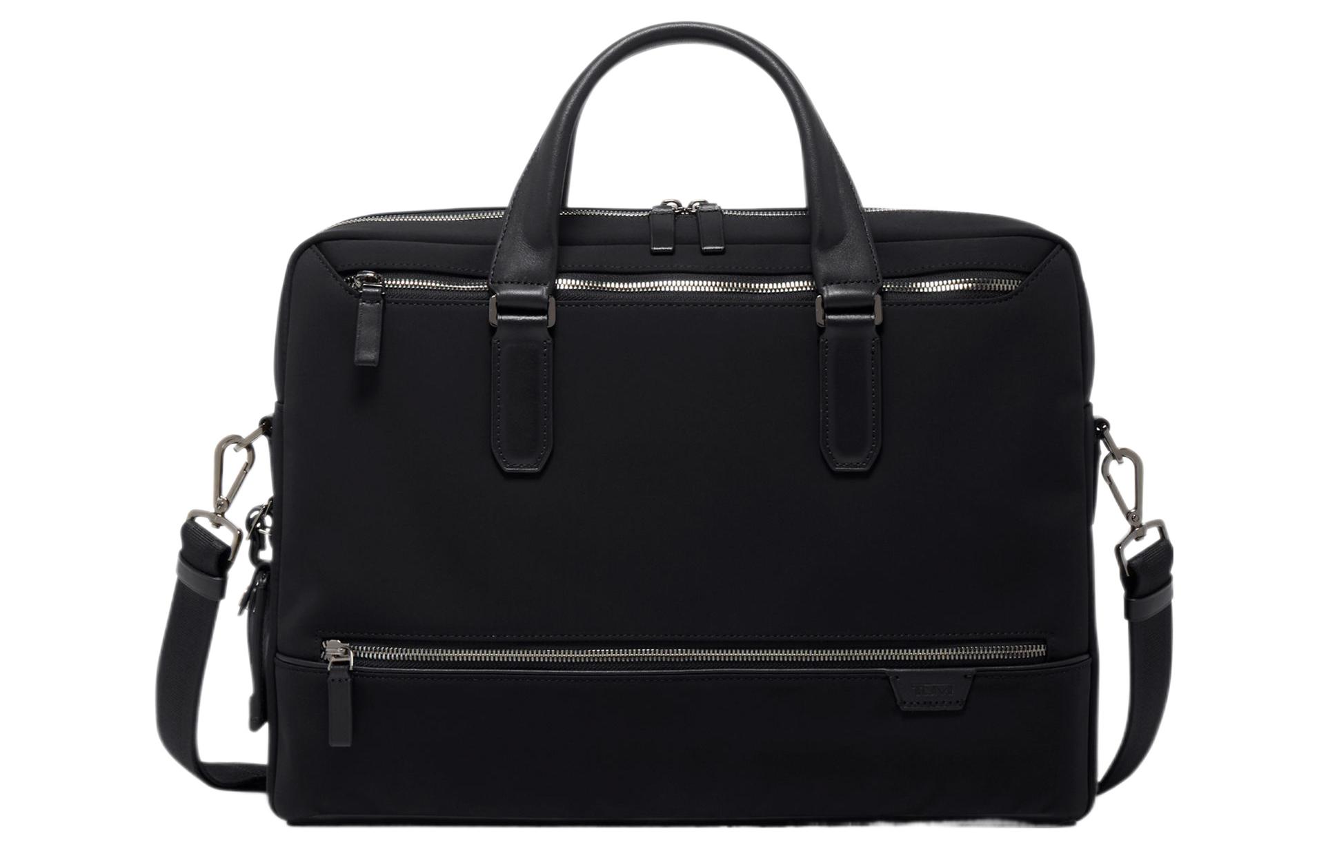 

TUMI Нейлоновый портфель, сумка через плечо, большого размера, мужская, черная