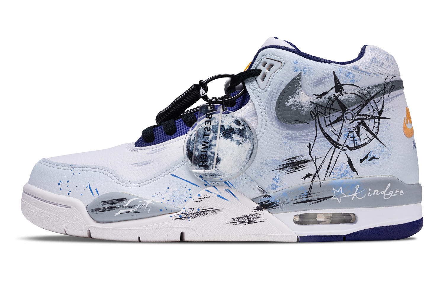 

Nike Легендарные баскетбольные кроссовки Flight Legacy Poseidon's Call Mid top устойчивые к истиранию винтажные мужские white blue