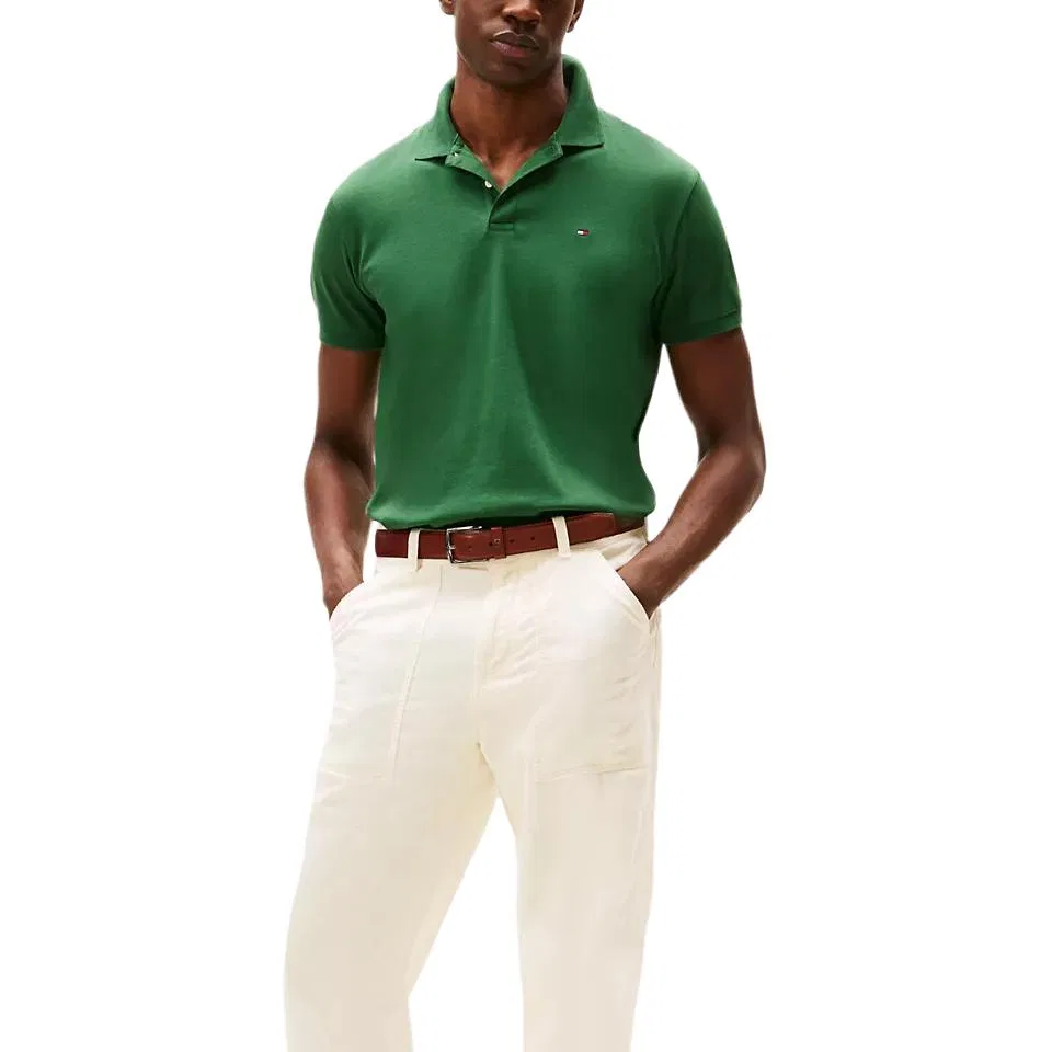 Поло мужское Tommy Hilfiger, Dark Evergreen — фото 3