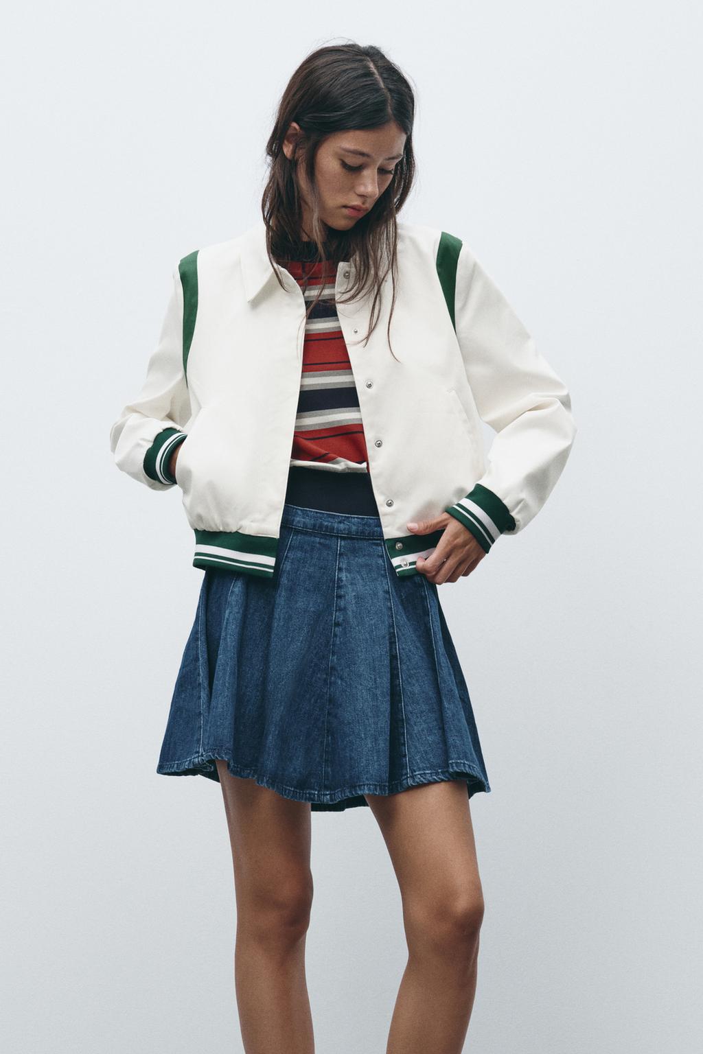 

Джинсовая мини-юбка trf ZARA, синий
