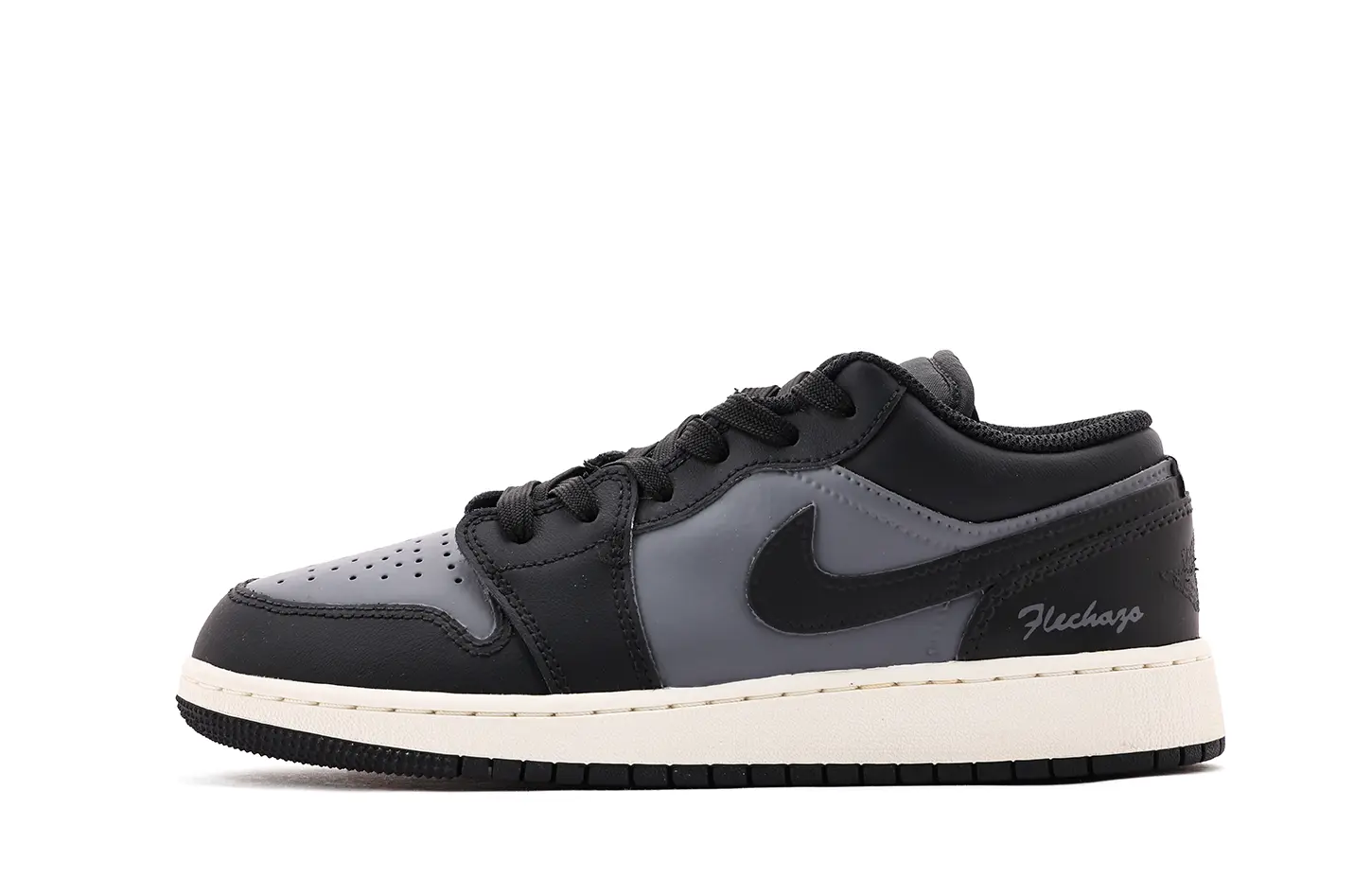 

Jordan Кроссовки Air 1 с амортизацией, износостойкие, низкие, винтажные, баскетбольные, унисекс, черный и серый