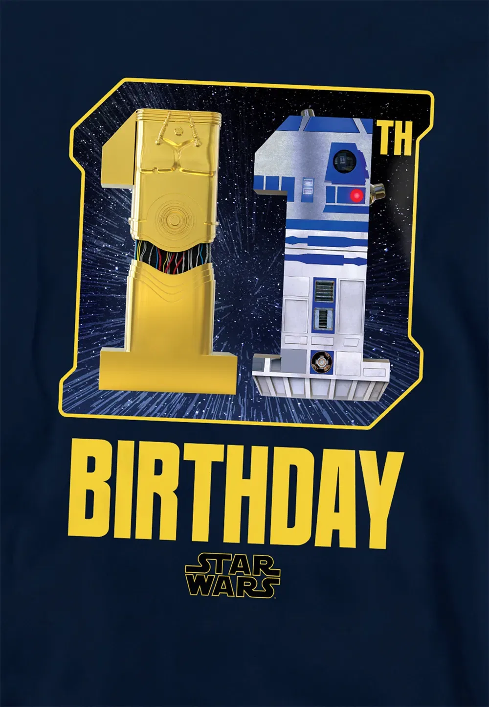 Детская худи Star Wars C3PO R2D2, Disney, темно-синий — фото 2