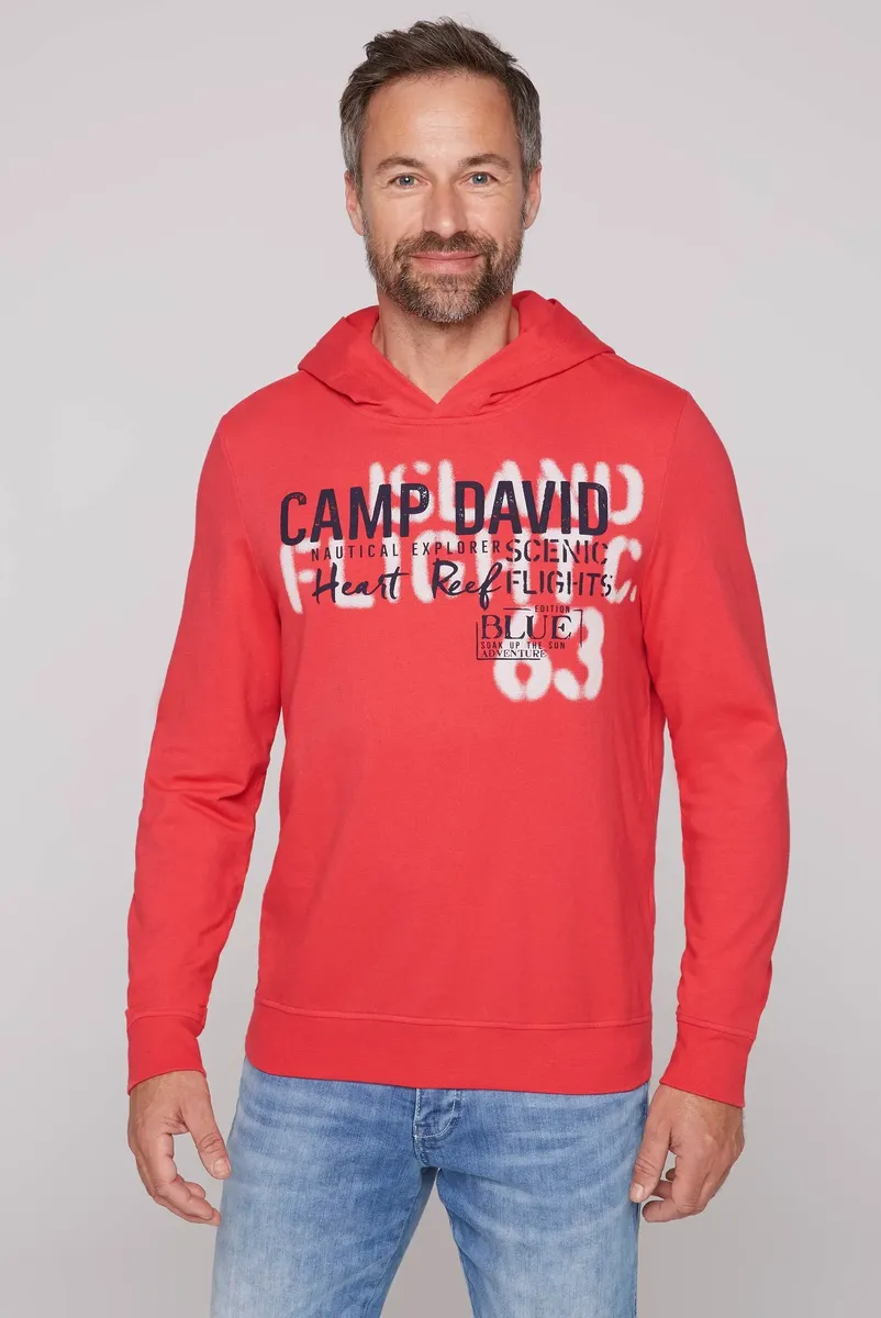 

Толстовка CAMP DAVID с капюшоном, хлопок, цвет Skipper Red