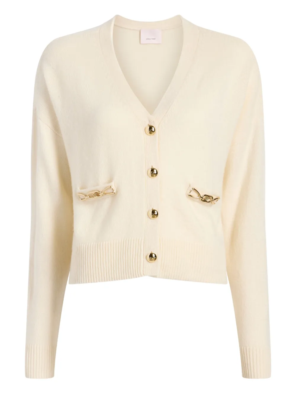 

Кардиган с цепочками Cinq A Sept, нейтральный