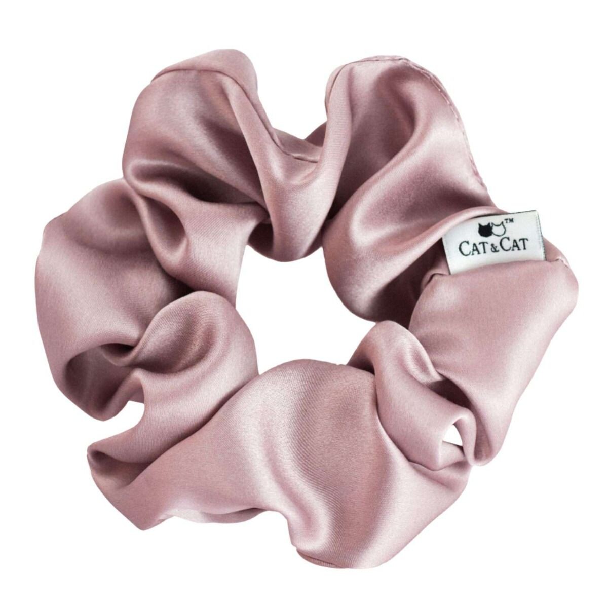 

Шелковая повязка для волос Cat & Cat Scrunchie Różowa, 1 шт