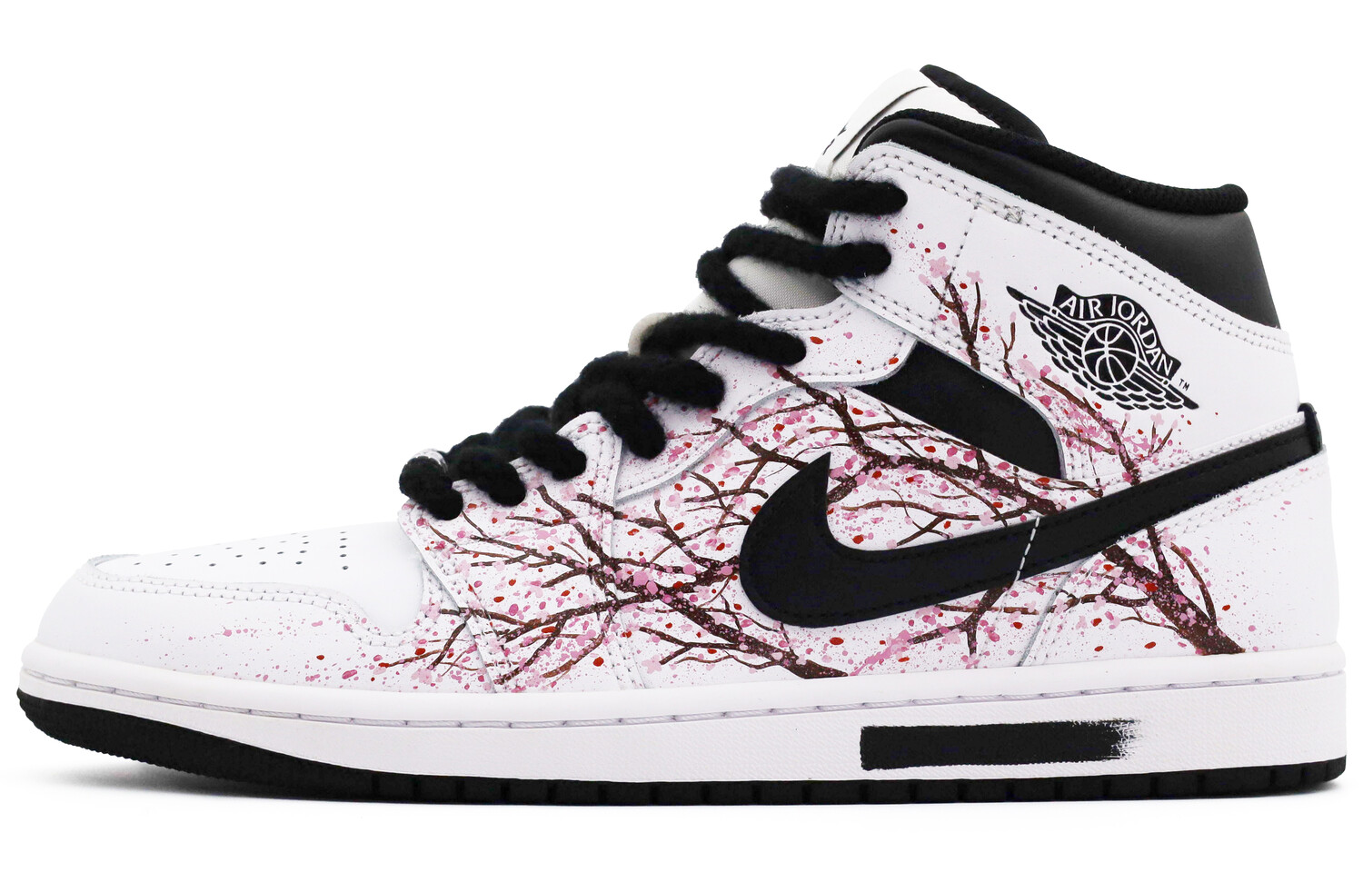 

Кроссовки Air Jordan 1 Vintage Basketball Shoes Men High-top White/Black/Pink, белый