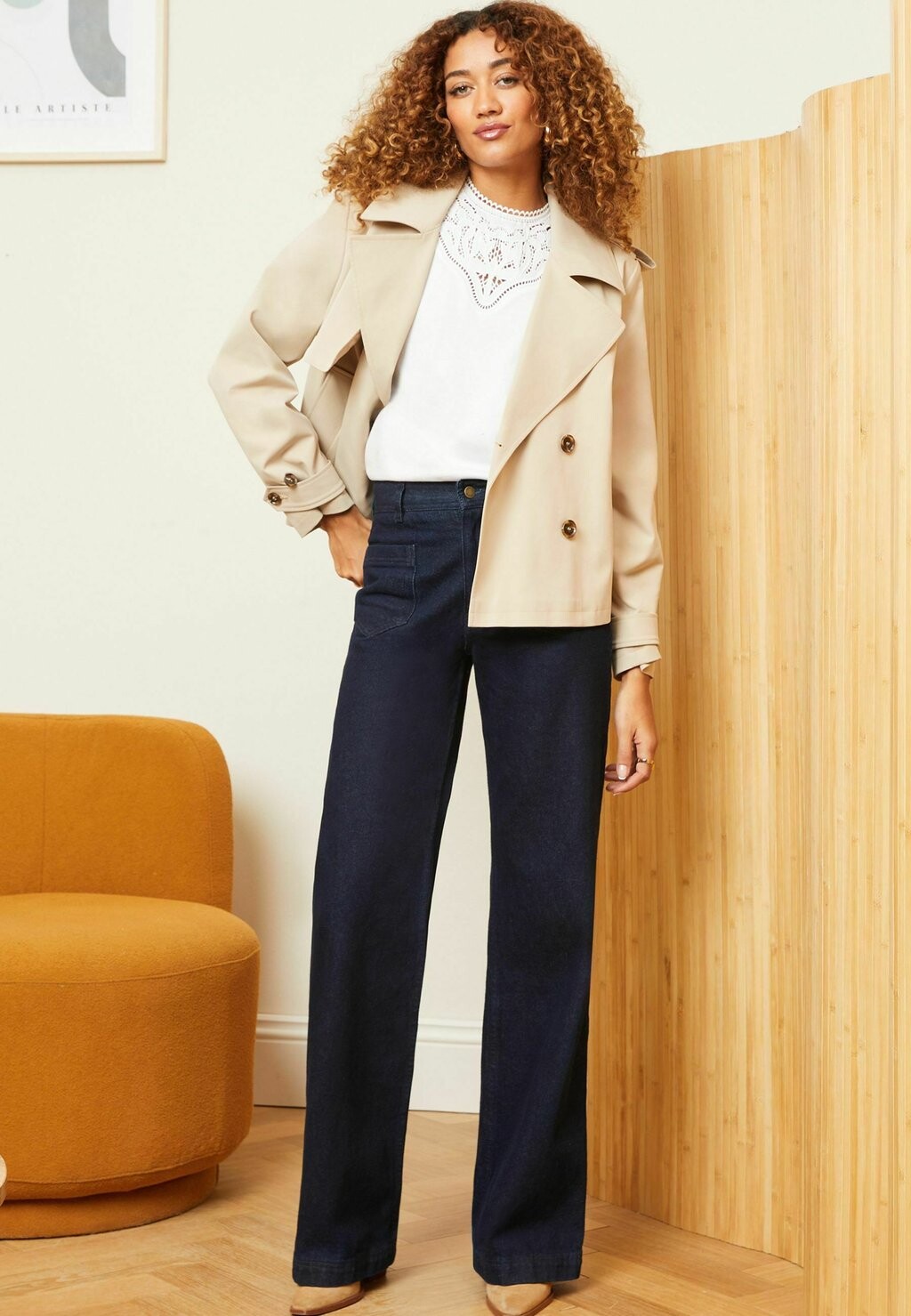 

Блузка Yoke Flutter Sleeve Love & Roses, белый