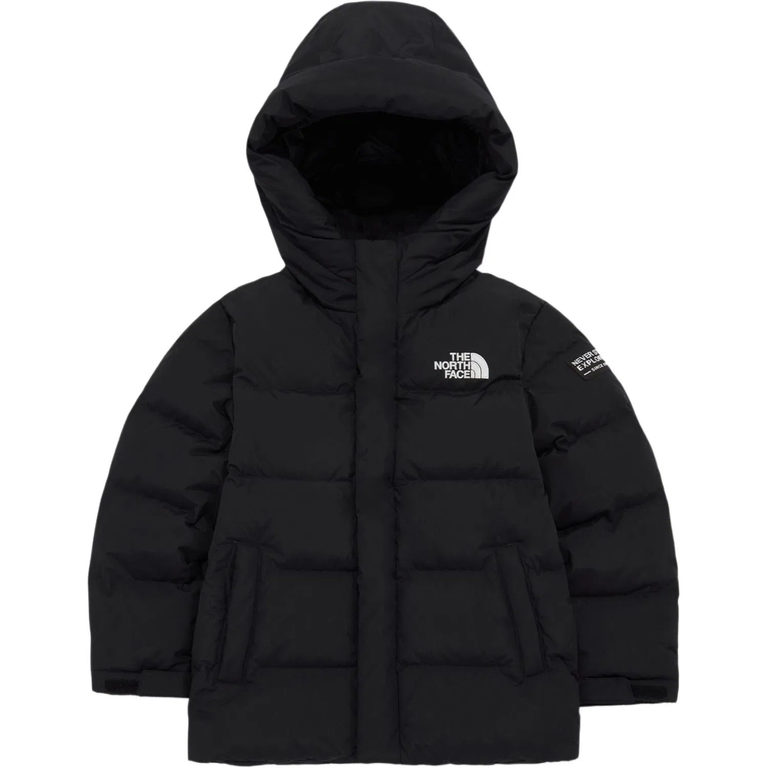 Пуховик с капюшоном The North Face черный