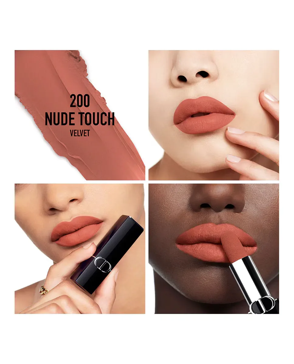 Пополнение запасов помады - 2 финиша: бархатный и сатиновый Dior, 200 Nude Touch Aterciopelado — фото 2