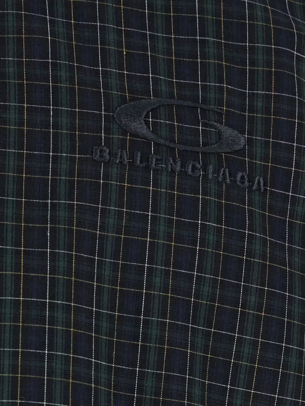 Куртка с вышивкой в клетку Balenciaga, зеленый — фото 3