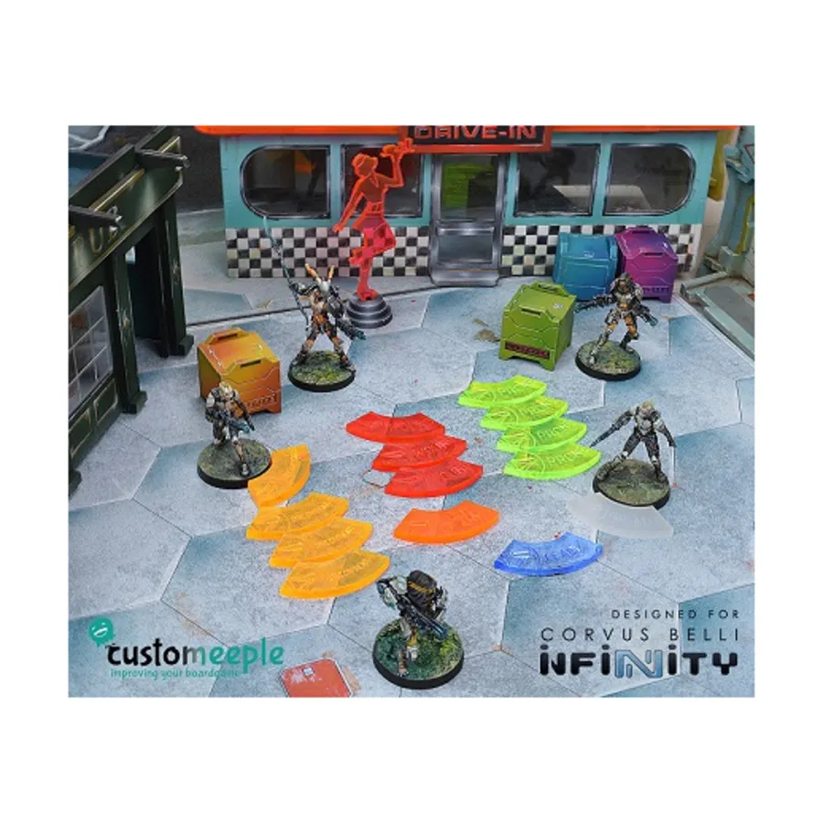

Набор жетонов статуса — Yu-Jing (испанское издание), Infinity - Tokens, Markers & Templates (Customeeple)