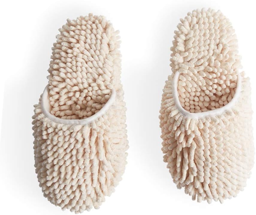 

Женские тапочки с пенной вставкой, домашние тапочки для мужчин, домашние абсорбирующие тапочки из шенилла, тихие тапочки для подметания и мытья полов, зимние теплые удобные сандалии Khuy, бежевый