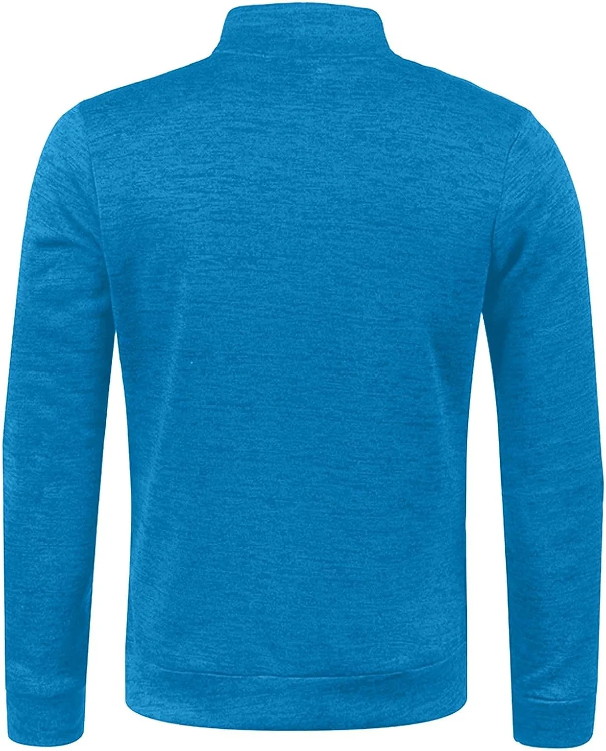 Мужской свитер-пуловер Casual с длинными рукавами и четверть-молнией, Slim Fit, мягкий флис — фото 2