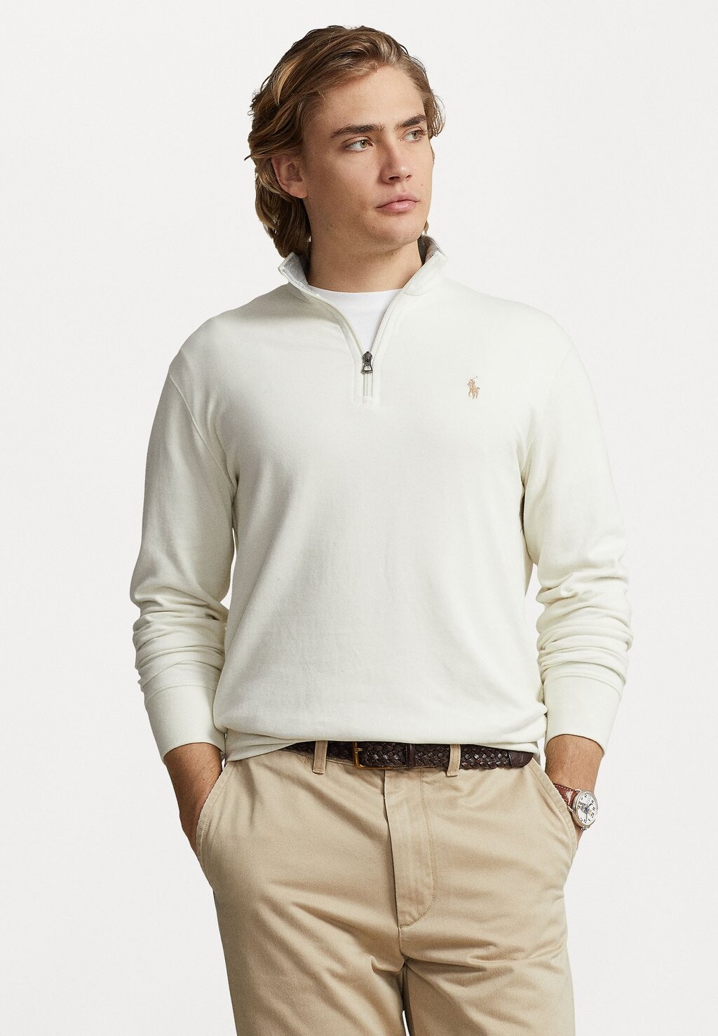 

Футболка с длинным рукавом Long Sleeve Polo Ralph Lauren, цвет parchment cream