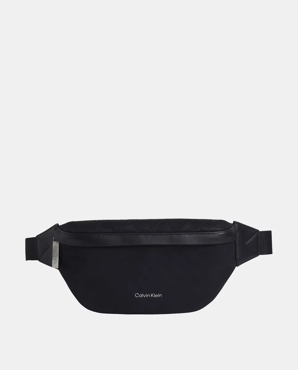 

Мужская поясная сумка с принтом монограммы Calvin Klein, чёрный