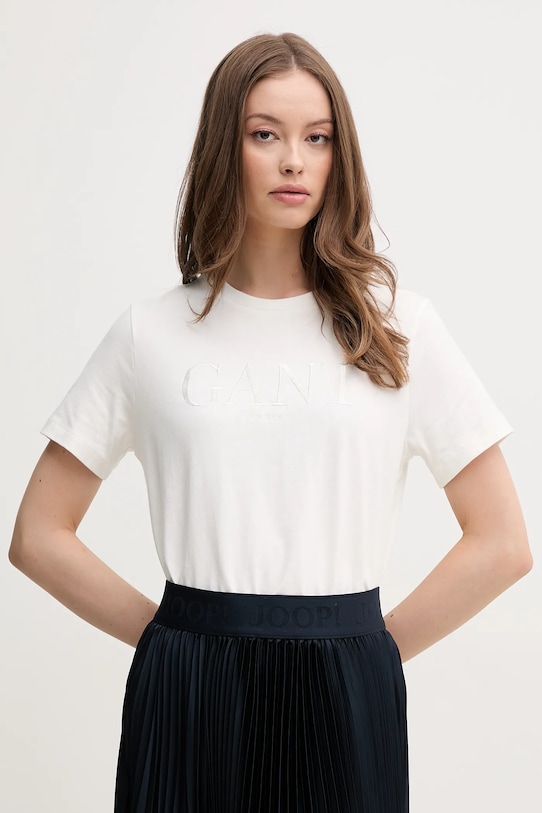 

Хлопковая футболка Gant, белый