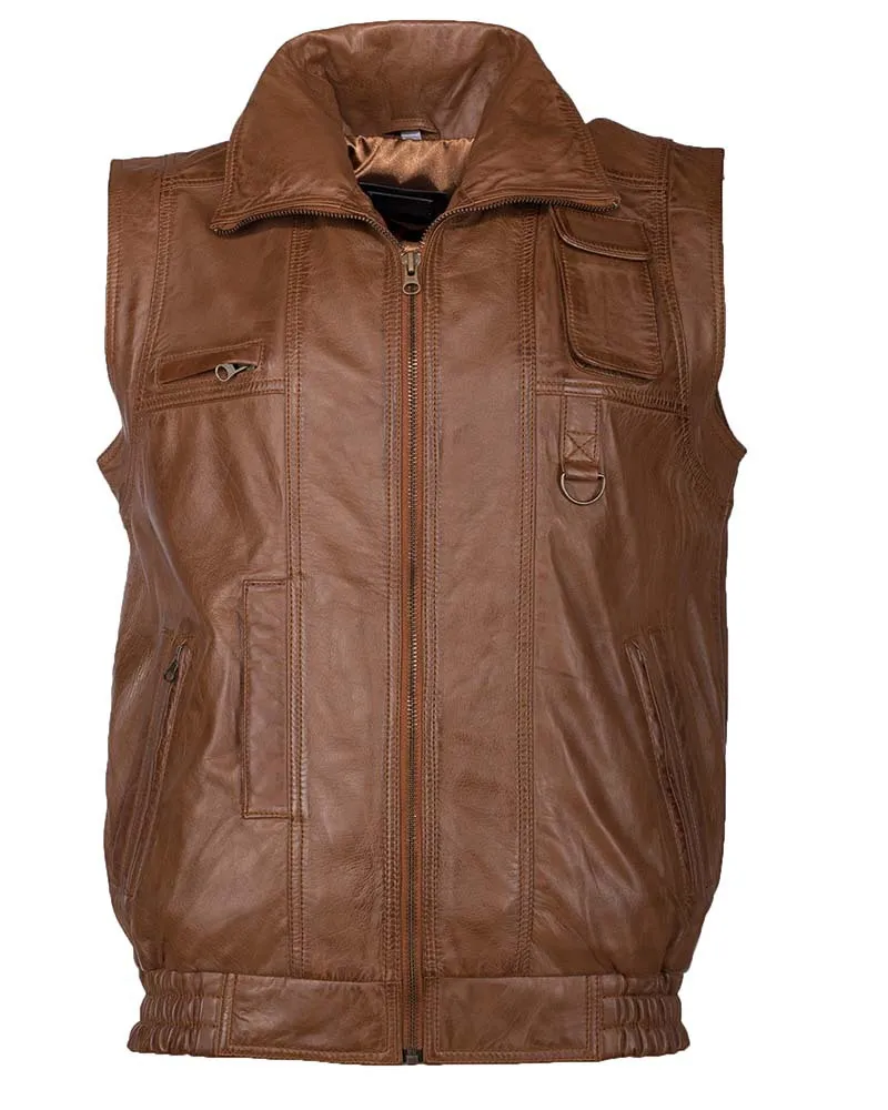 

Кожаный жилет JCC "BigVest2", цвет Cognac