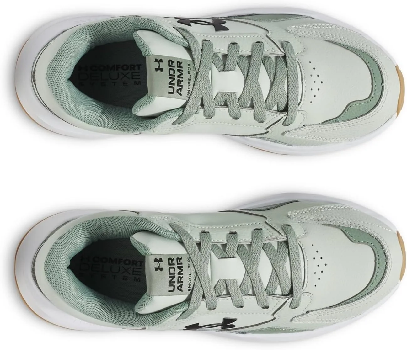 Мужские кроссовки Under Armour UA Edge Lthr Cross Trainer, белый/черный/зеленый — фото 4
