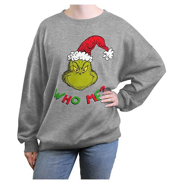 

Детская толстовка с длинным рукавом Dr Seuss The Grinch Who Me Licensed Character