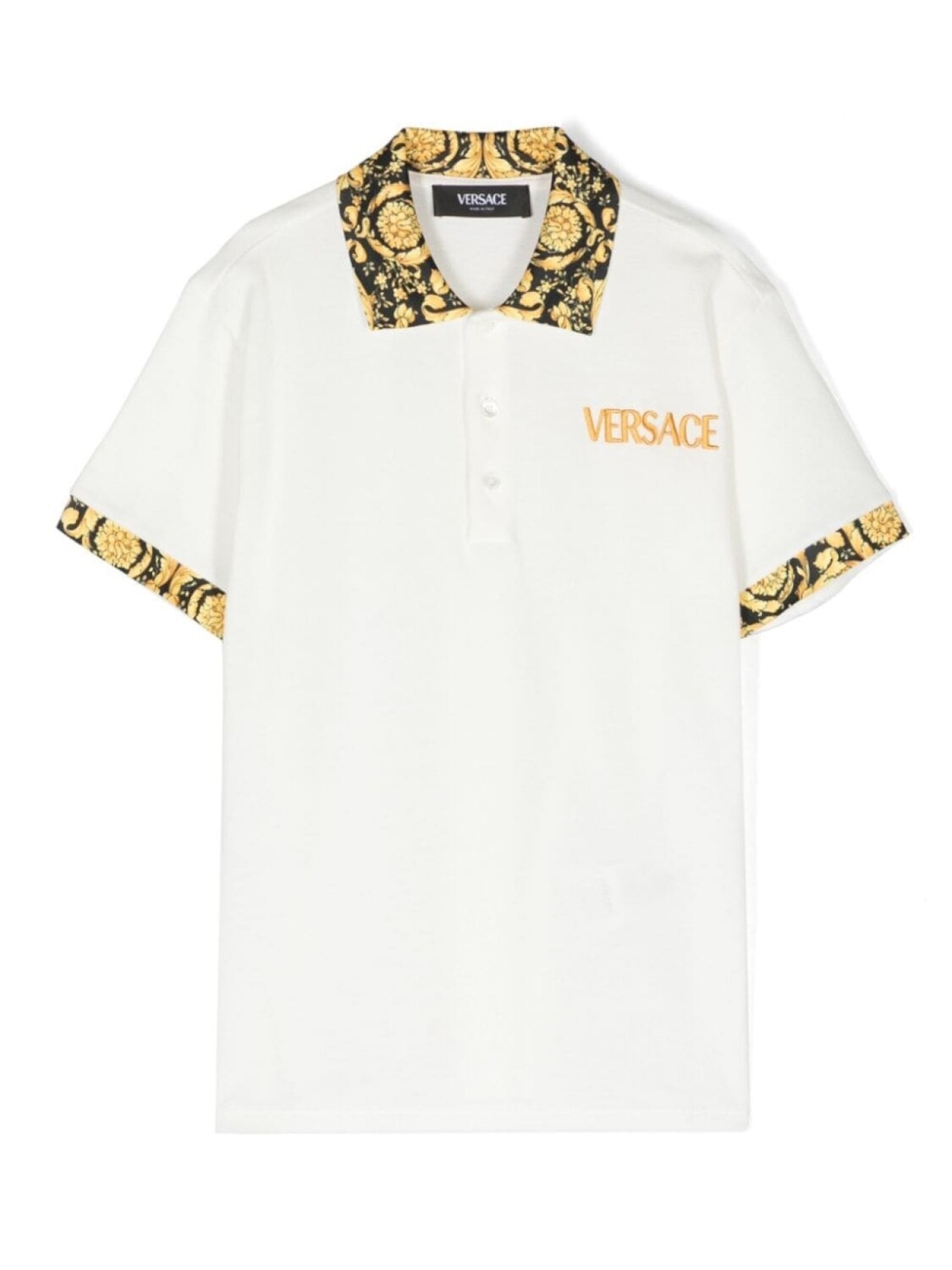 

Versace Kids рубашка поло с вышитым логотипом, белый