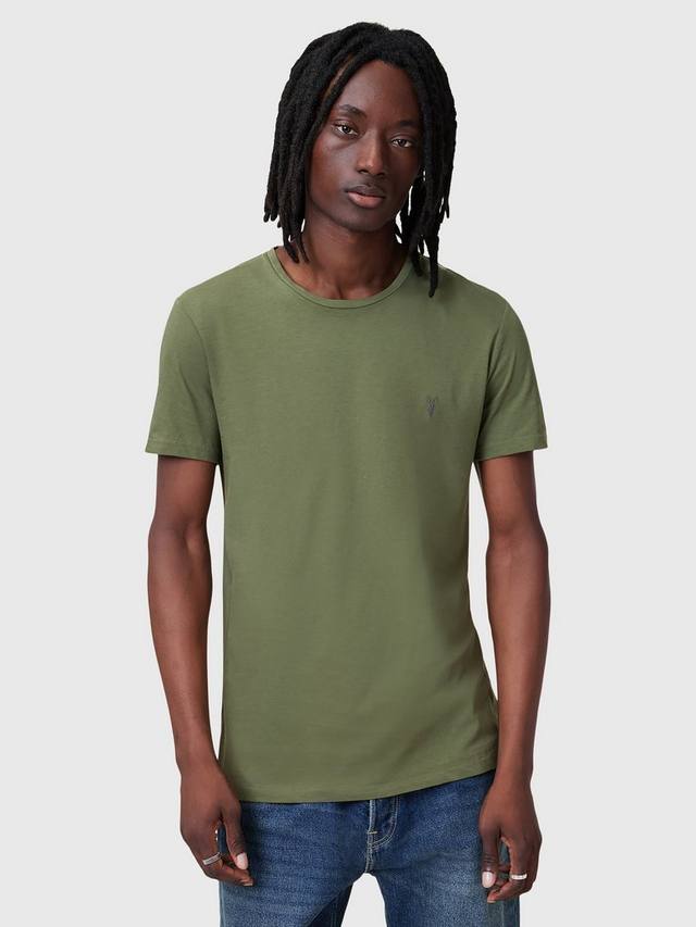 

Тонизирующая хлопчатобумажная футболка crew AllSaints, цвет Mid Green