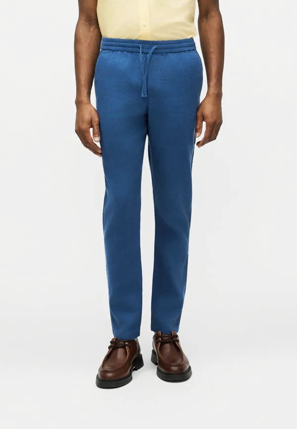 Брюки-Чиносы harlem с зауженными штанинами из льняной смеси Tommy Hilfiger, Blue Jean