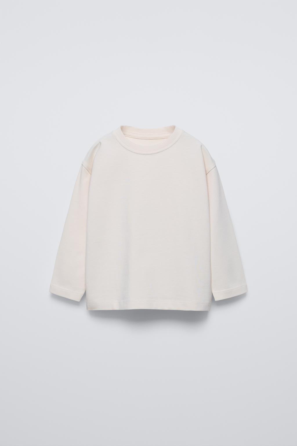 

Общая футболка средней толщины ZARA, белый