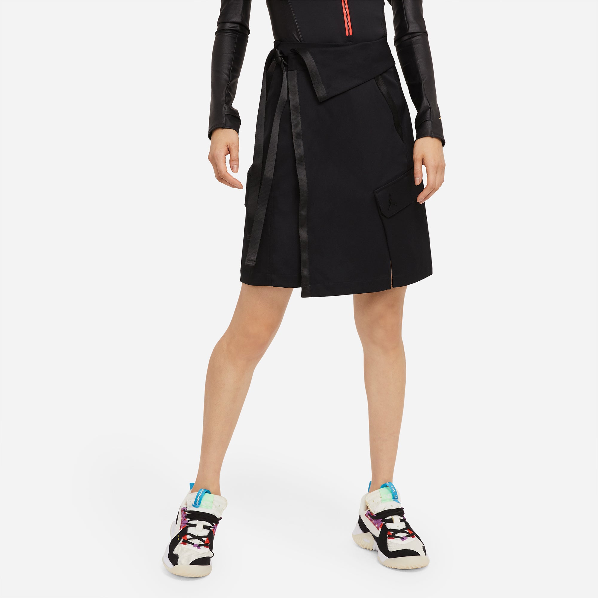 Юбка (WMNS) AS W J UTILITY SKIRT FUTURE Black — фото 3