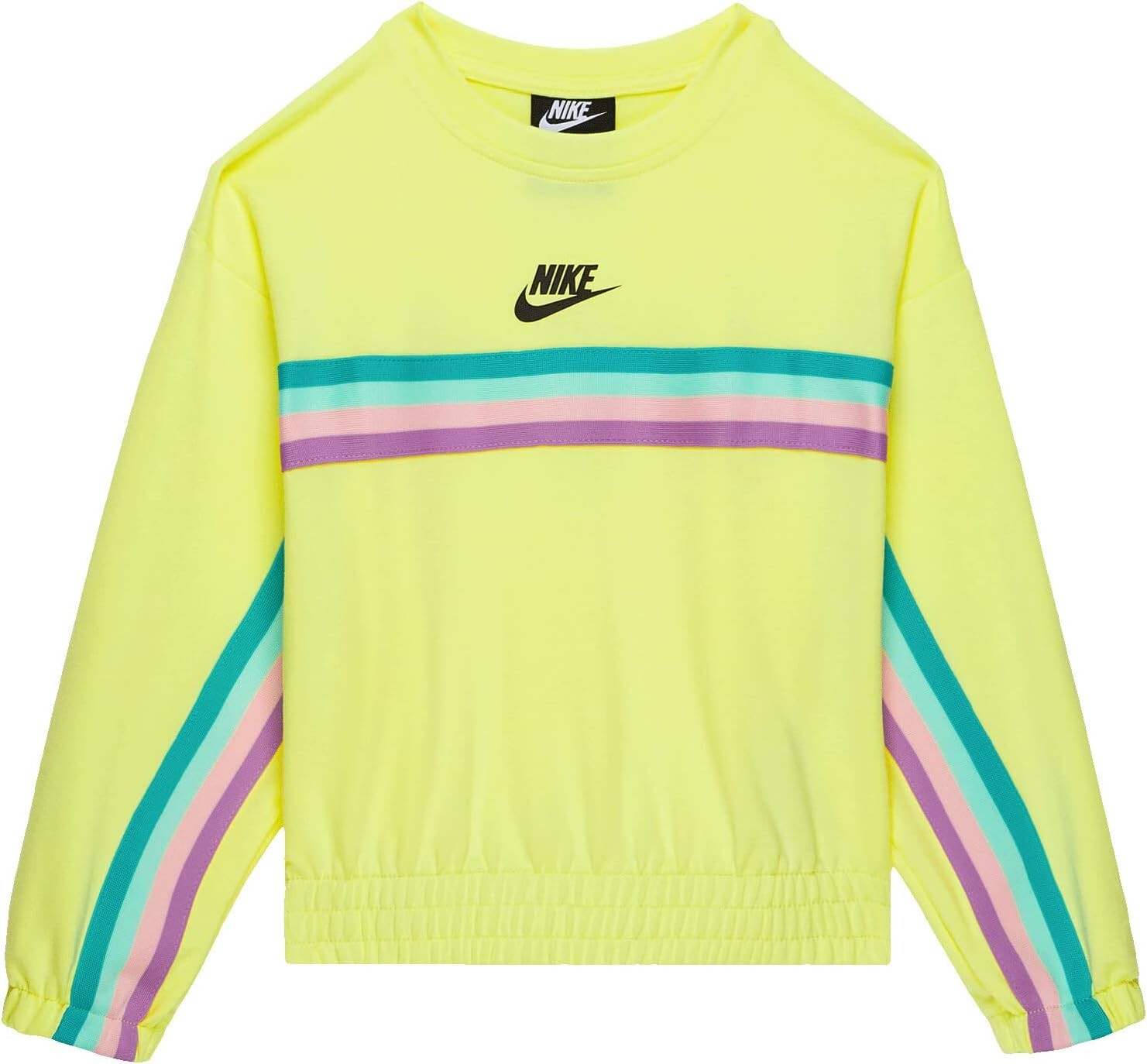 

Толстовка Nike Striped Crew Neck Sweatshirt, цвет Citron Tint