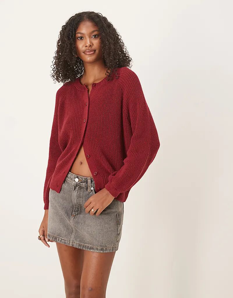 

Вязаный кардиган реглан ASOS DESIGN цвета ржавчины