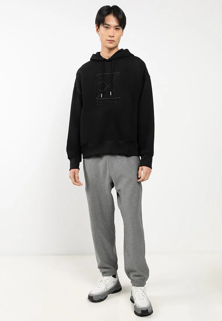 Толстовка с капюшоном, Heavy Weight Terry, Calvin Klein Jeans, черный — фото 4