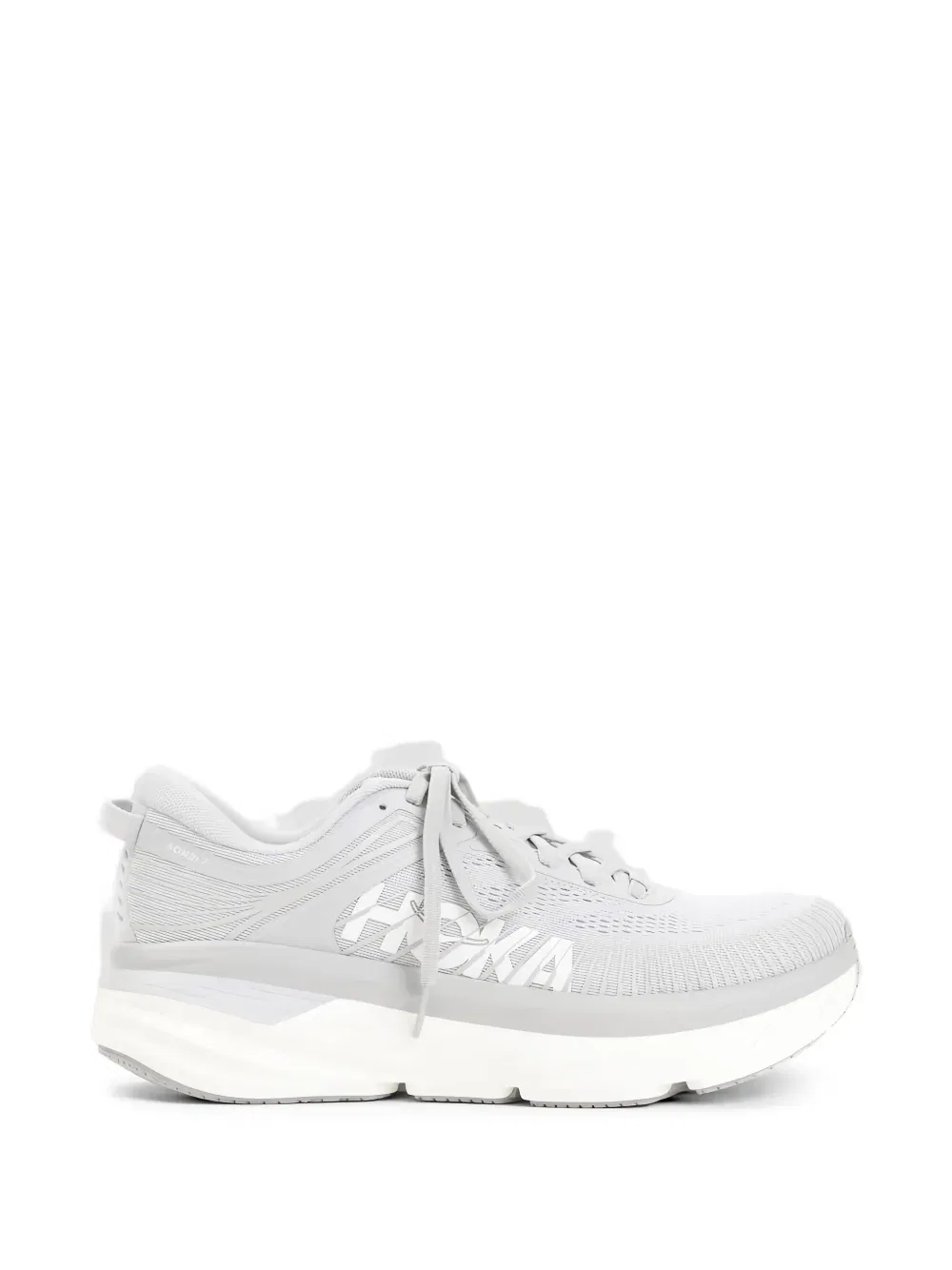 Вязаные низкие кроссовки Bondi 7 Hoka, серый