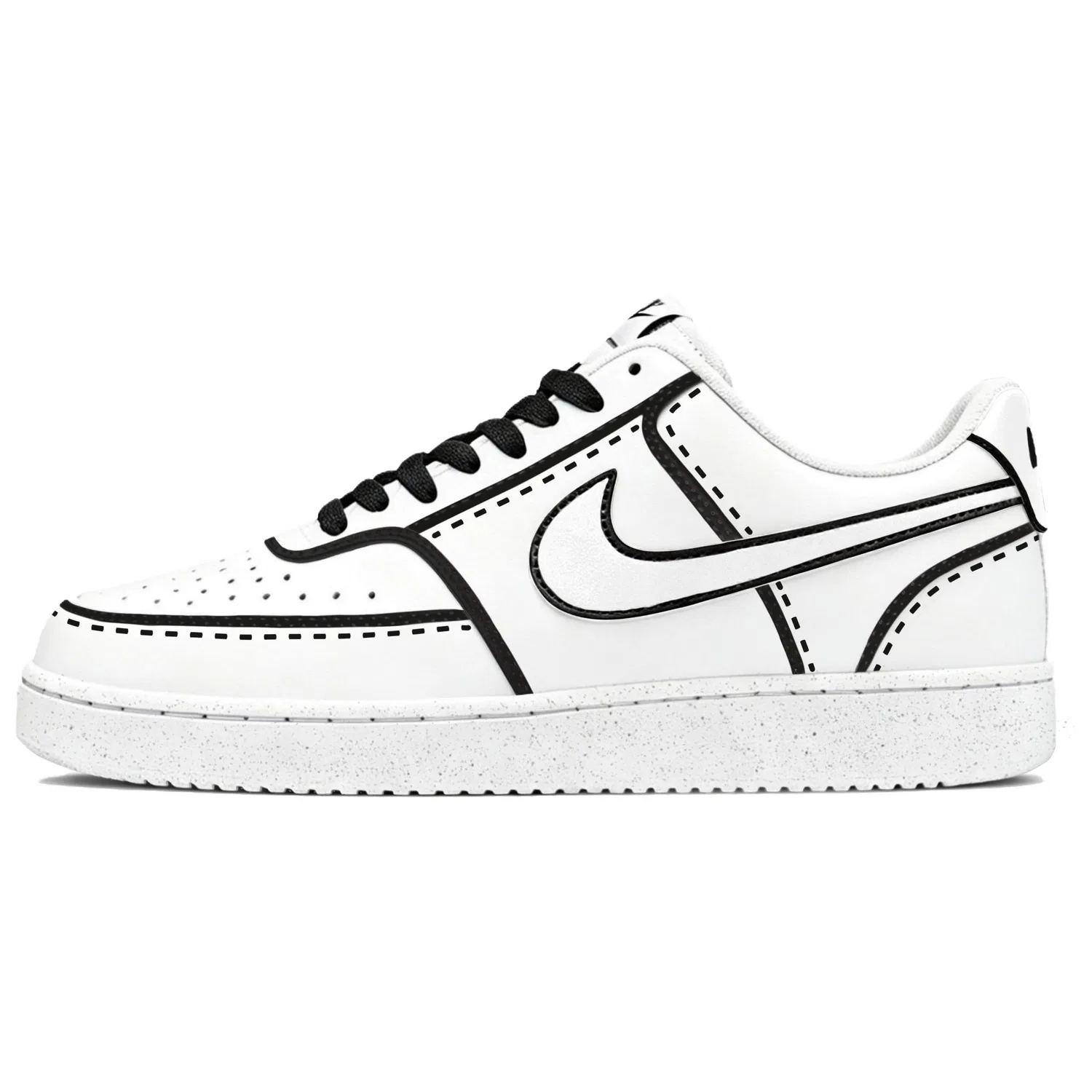 Кеды Nike Court Vision 1 Low Next Nature Black White — фото 3