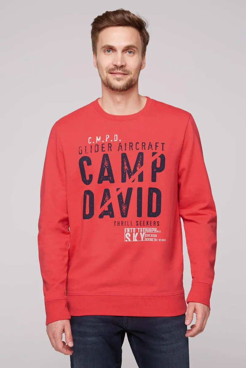 

Свитер CAMP DAVID из хлопка, цвет Skipper Red