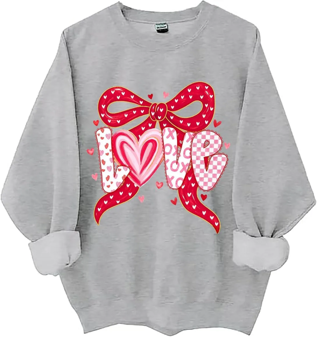 

Кофта Coquette Bow Love, романтичный худи на День святого Валентина LNDOCAI