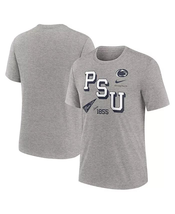 

Футболка мужская Heather Gray Penn State Nittany Lions Blitz Roll Call Tri-Blend Nike