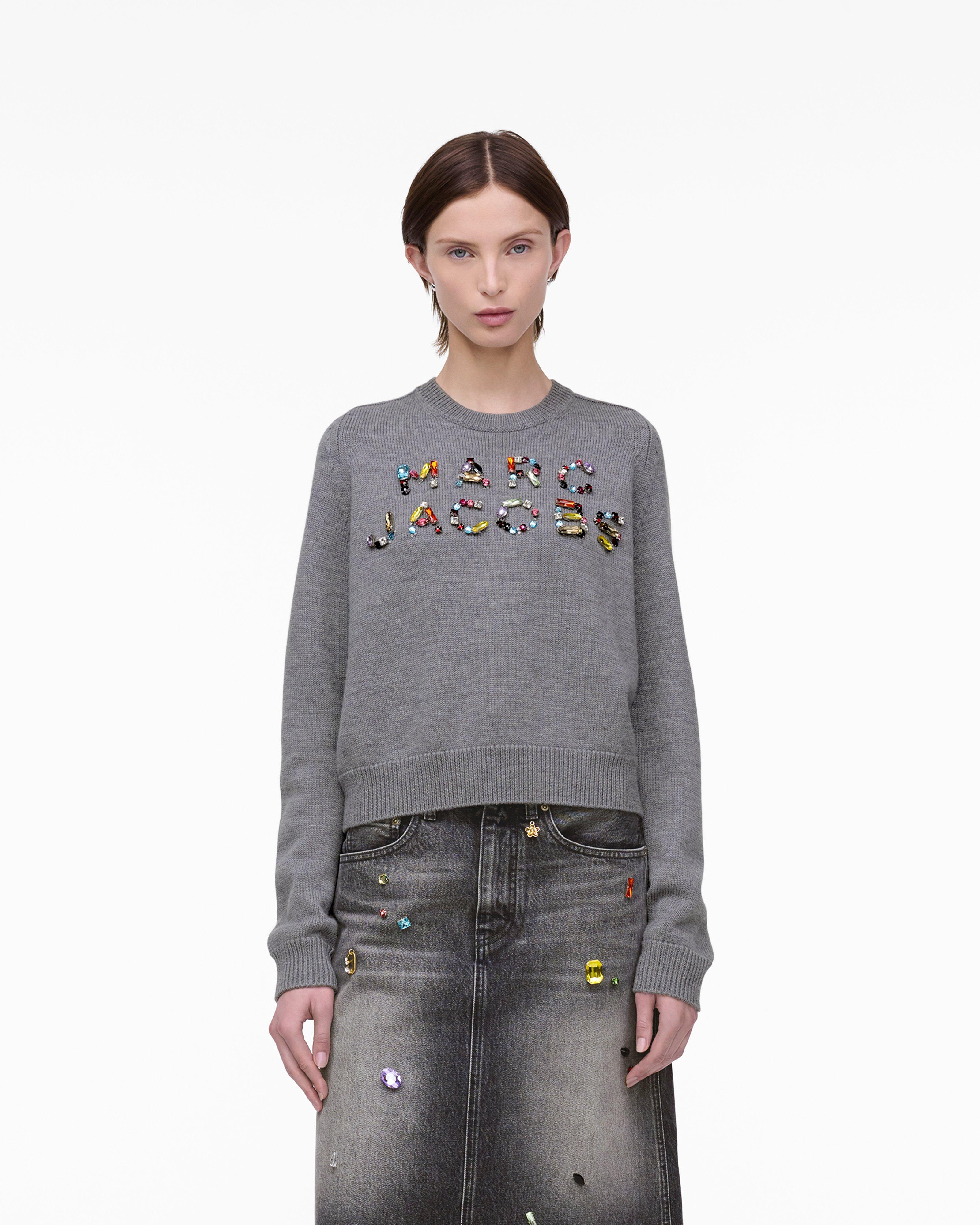 

Свитер Gem Knit Logo Crewneck Marc Jacobs, цвет Steel Grey